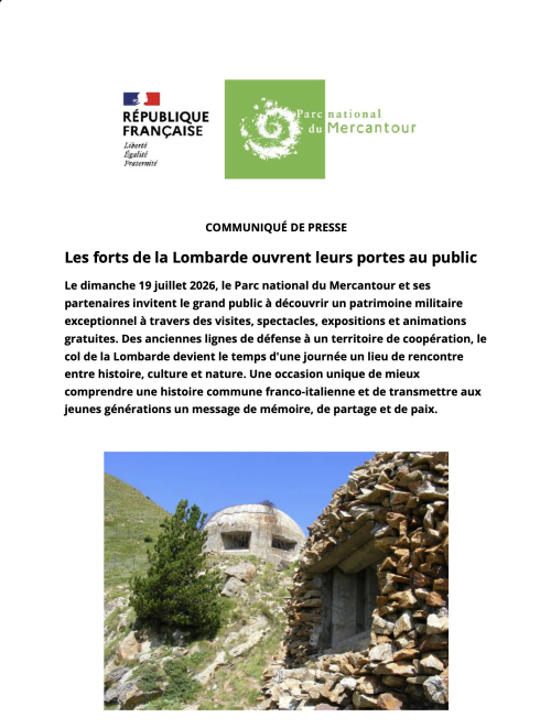Les forts de la Lombarde ouvrent leurs portes au public