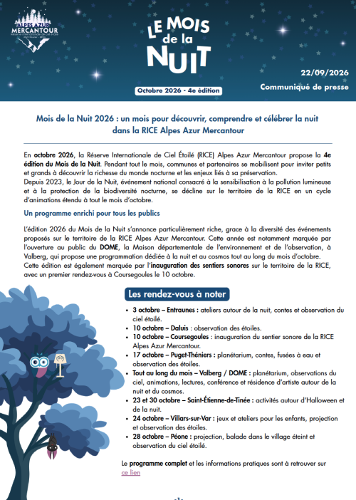 CP : le mois de la nuit