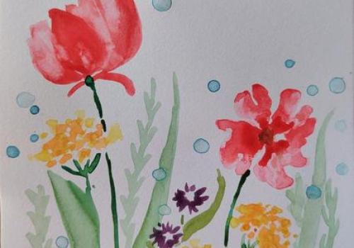 Apprenez à dessiner des fleurs à l'aquarelle._Saint-Étienne-de-Tinée