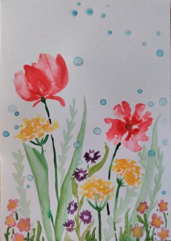 Apprenez à dessiner des fleurs à l'aquarelle._Saint-Étienne-de-Tinée