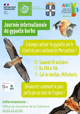 Journée Internationale du GYPAÈTE BARBU avec le Parc National du Mercantour;_Valdeblore