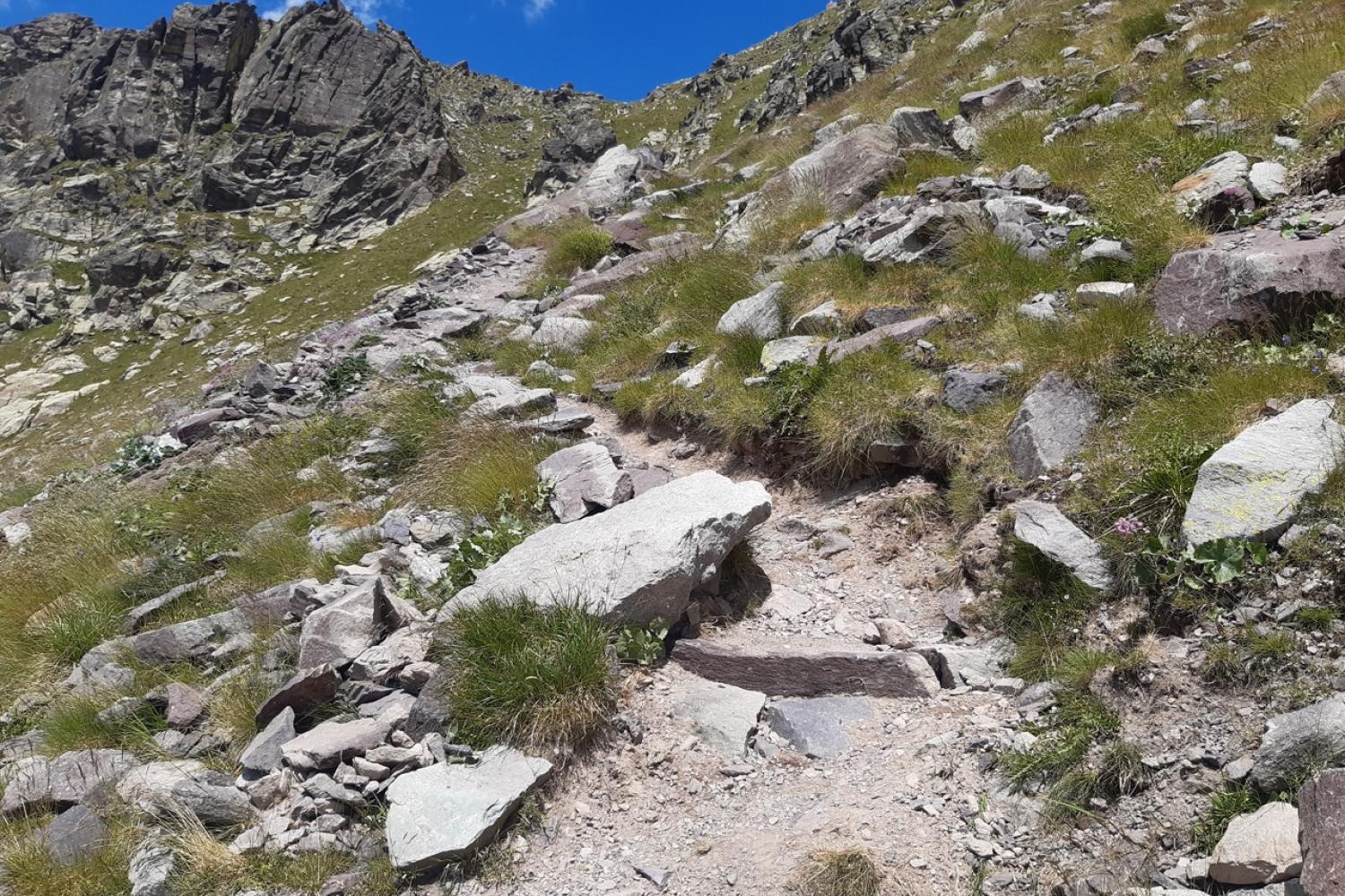 Travaux sentier en Roya : Diable © J. Chaudet / PnM