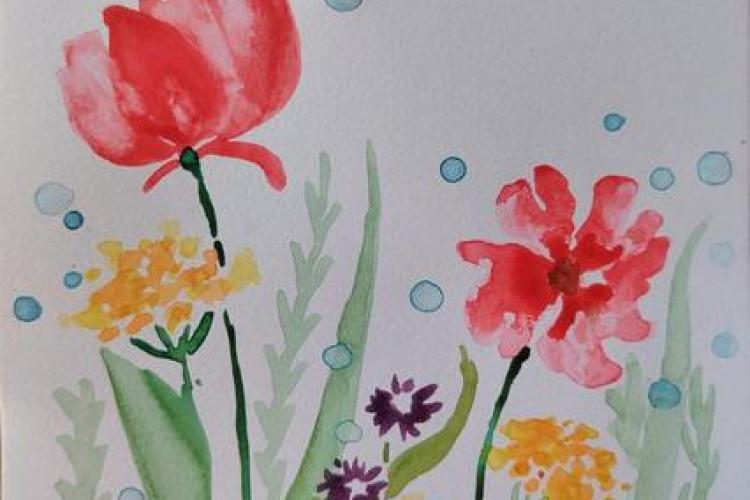 Apprenez à dessiner des fleurs à l'aquarelle._Saint-Étienne-de-Tinée